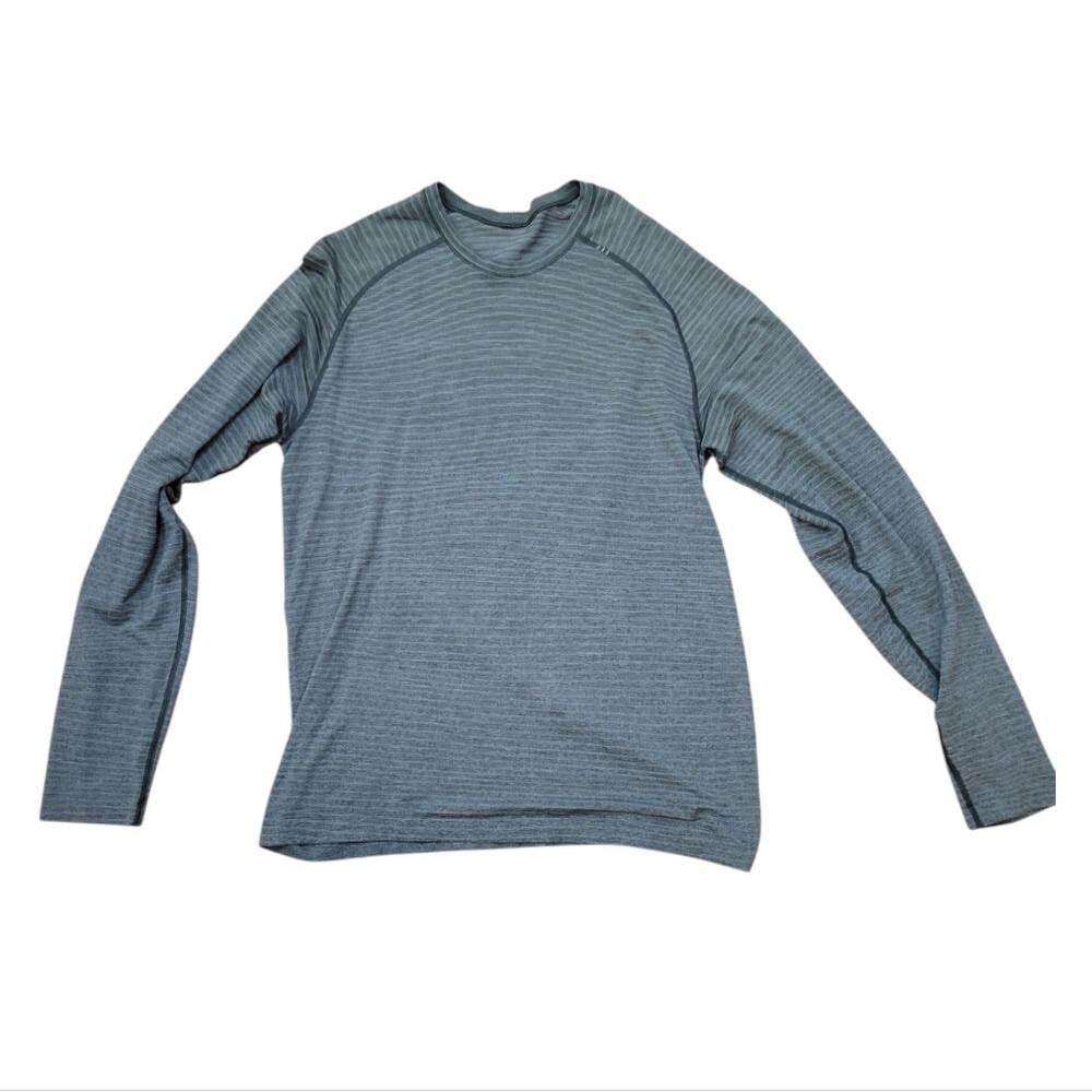 Lululemon Metal Vent Tech Long Sleeve T-Shirt Green Stripe Size Large